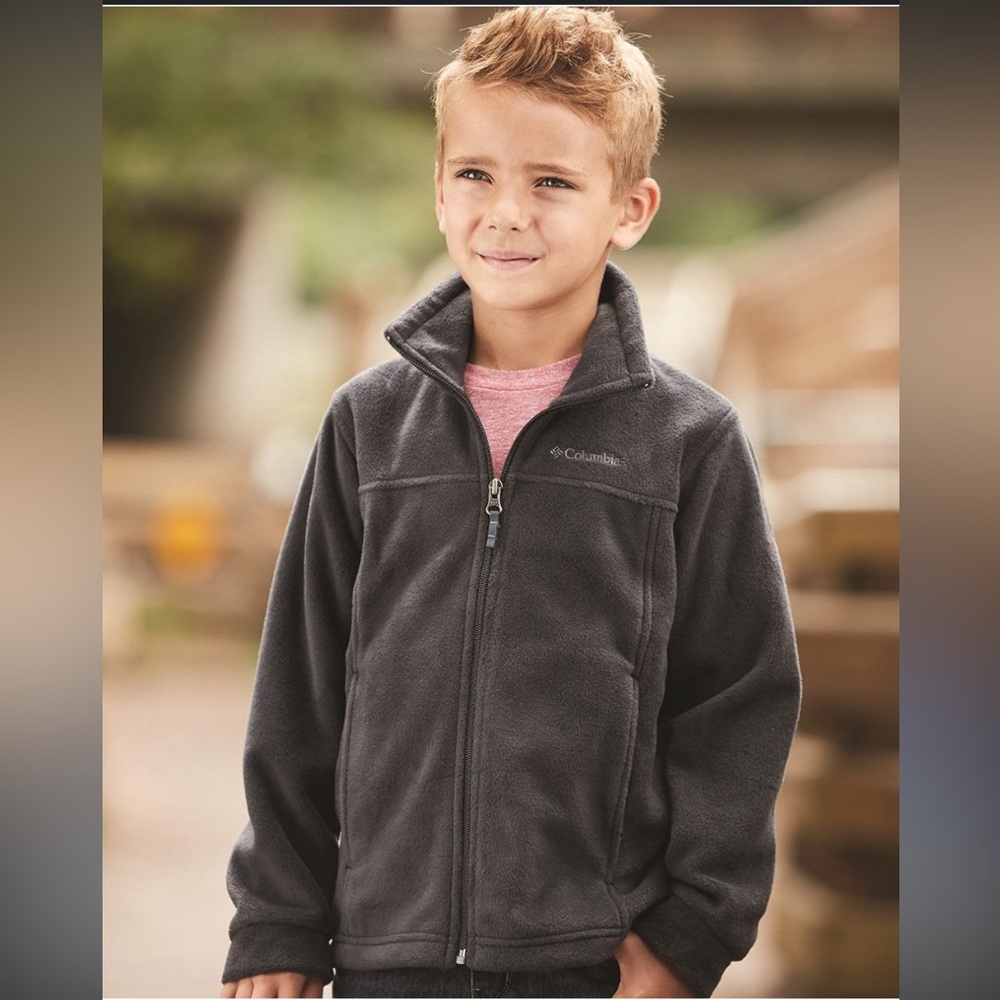 Columbia Charcoal Full-Zip Fleece Jacket